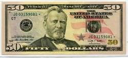 USA Fifty Dollar $50 JG 2009 Star Note  