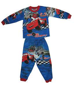   CARS boys polyester pajamas outfit set S 1 2 yrs Free Ship  