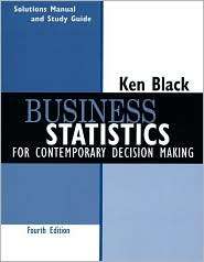 Business Statistics   Cont.   Solution Manual and Study Guide 