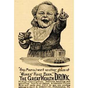  1891 Ad Great Health Drink Children C E Hires Root Beer 