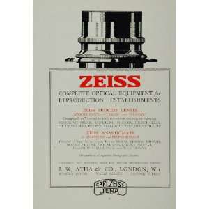 1926 Print Ad Carl Zeiss Optical Equipment Printing   Original Print 