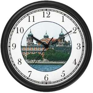 Ellis Island   New York   Famous Landmarks Wall Clock by WatchBuddy 