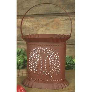  Red Punched Willow Oval Electric Wax Warmer