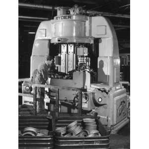  A Ryder Disc Brake Pad Machine in Action in a Car Factory 