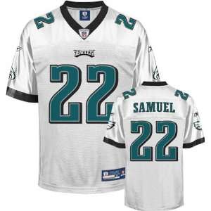 Asante Samuel #22 Philadelphia Eagles Replica NFL Jersey White Size 48 