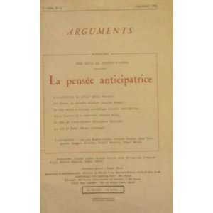  Argument n°9 1958 La pensée anticipatrice collectif 