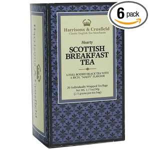 Harrisons & Crosfield Scottish Breakfast Tea, 20 Count Tea Bags (Pack 