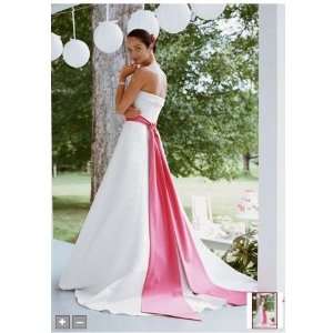  Davids Bridal Pleated Satin Bridal Sash Style S100 