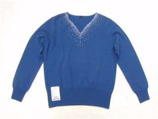 ERDOS Womens World Finest 100% Cashmere Sweater Shirt M Inner Mongolia 