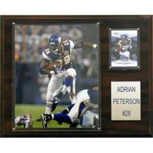   Vikings Plaque   Adrian Peterson 12x15 Player
