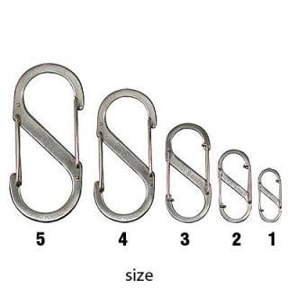 Niteize S biner Clips, Size #2, Stainless, 6 Pack  