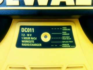 Dewalt DC011 Heavy Duty Work Site Radio/Battery Charger 7.2 18v XRP 