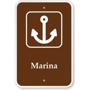  Marina (with Graphic) Diamond Grade Sign, 18 x 12 