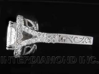 50 CTW PRINCESS CUT DIAMOND ART DECO VINTAGE RING 18K  