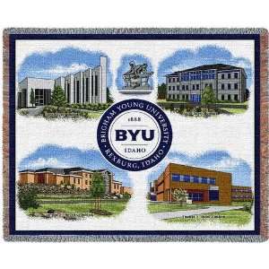  Brigham Young University Collage Jacquard Woven Throw   70 