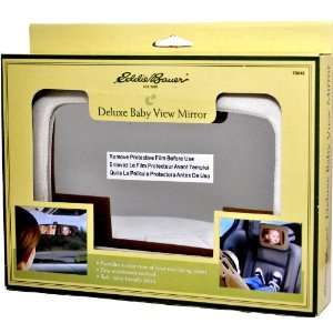 Eddie Bauer Deluxe Baby View Mirror with Easy Attachment and Soft Baby 
