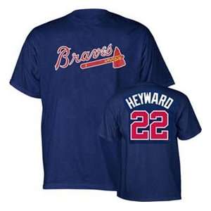  Atlanta Braves Jason Heyward Name and Number T Shirt   X 