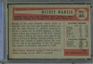 1954 Bowman 65 Mickey Mantle PSA 5 (3973)  