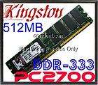 512MB PC2700 DDR333 SS Desktop Computer Memory RAM Apple MAC PC Dell 