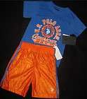 US POLO ASSN USPA Blue Orange Athletic Set T Shirt Shorts LOGO NWT NEW 