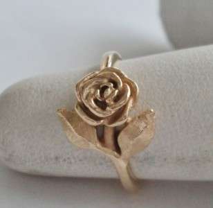 James Avery 14K Gold 3D Small Rose Ring Sz 4.5  