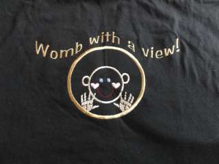 Womb with a View ~ Womb Mates ~ Embroidered Ladies Maternity Top 