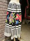 Womens Vintage Silver Stream Floral Stripes Drawstring Sequin Full 
