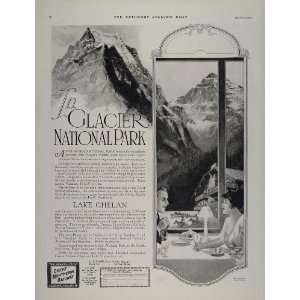  1917 Ad Many Glacier Hotel National Park Lake Palenske 