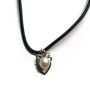   with Freshwater Cultured Pearl and Leather Chain Necklace Jewelry