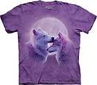 NEW THE MOUNTAIN LOVING WOLVES WHITE WOLF LOVE MOON ADULT T SHIRT SIZE 