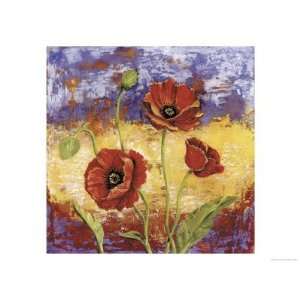   Red Poppies Giclee Poster Print by Tina Chaden, 12x16