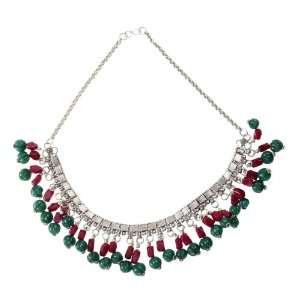   Necklace with Semi precious Emeralds & Rubies   UMG 