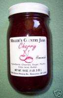 Homemade AMISH Country Jam Cherry 5 Pack 19 oz Jars  