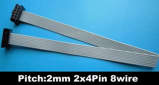 10Pcs 2mm Pitch 2x4Pin 8Pin 8 Wire IDC Flat Ribbon Cable  