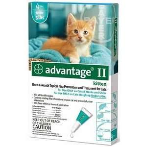  4 MONTH Advantage II Flea Control Small Kitten (for Cats 