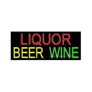  Liquor Beer Wine Outdoor Neon Sign 13 x 32