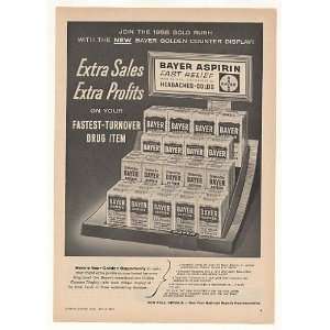  1958 Bayer Aspirin Counter Display Trade Print Ad