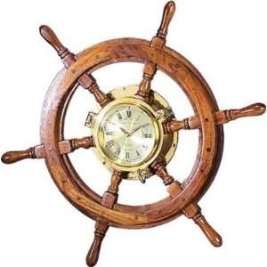  Shipwheel Porthole Nautical Clock