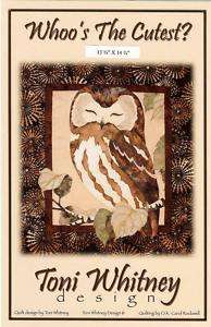 WHOOS THE CUTEST? OWL APPLIQUE QUILT PATTERN WHITNEY  