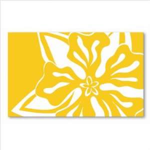  Bold Hibiscus Gold / White Kids Rug Size 47 x 77 