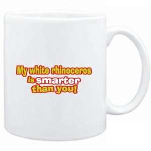  Mug White  My White Rhinoceros is smarter than you 