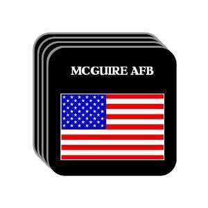 US Flag   McGuire AFB, New Jersey (NJ) Set of 4 Mini Mousepad Coasters
