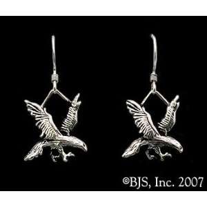 Small Eagle Earrings, 14k White Gold, 14k. White Gold Ear Wires, Eagle 
