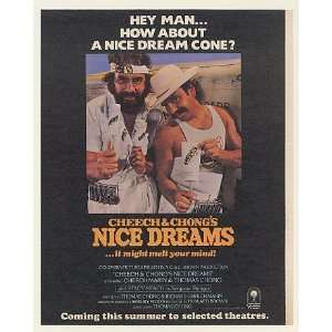  1981 Cheech & Chong Nice Dreams Movie Promo Print Ad 
