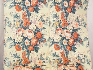   FLORAL ROSES BOUQUETS FAILLE FABRIC~UNUSED~5+ YARDS x 47 1/2  