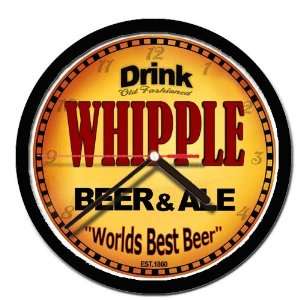  WHIPPLE beer and ale cerveza wall clock 