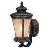 NEW 3 Light Md Outdoor Wall Lamp Lighting Fixture, Black, Honey Linen 