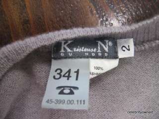 Kristense Du Nord Light Purple Cashmere Long Sleeve Scoop Neck Sweater 