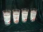 Set Of 4 Christmas Scene Decorative Glasses Tumblers  