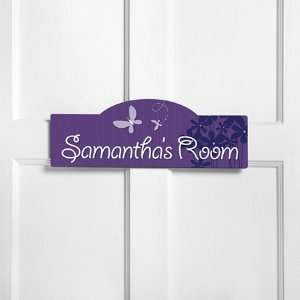  Personalized Blooms and Butterflies Kids Room Sign
